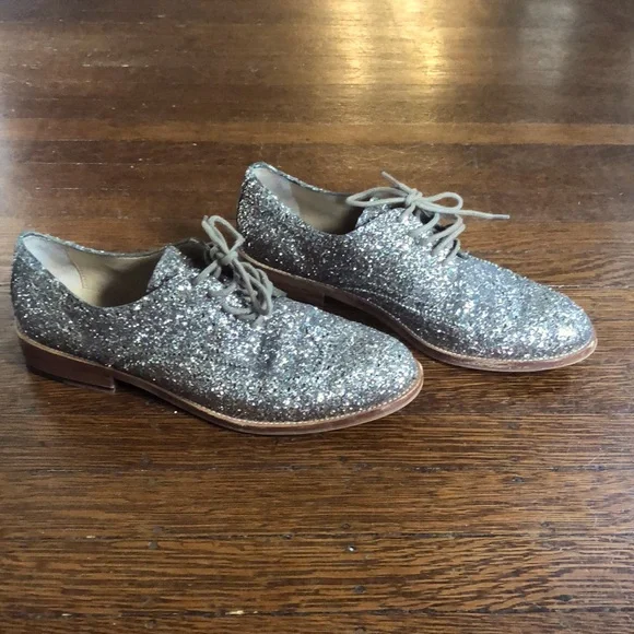 Banana Republic | Shoes | Banana Republic Champagne Gold Glitter Oxford |  Poshmark